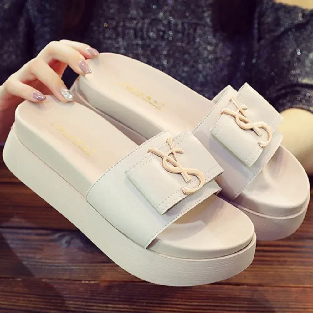 Color: Grape, Shoe Size: 40 - Slippers Summer Shoes Women Platform Design Slides Fashion Letters Ladies Shoes Casual Slipper Outside Non-slip Slippers Sandals
