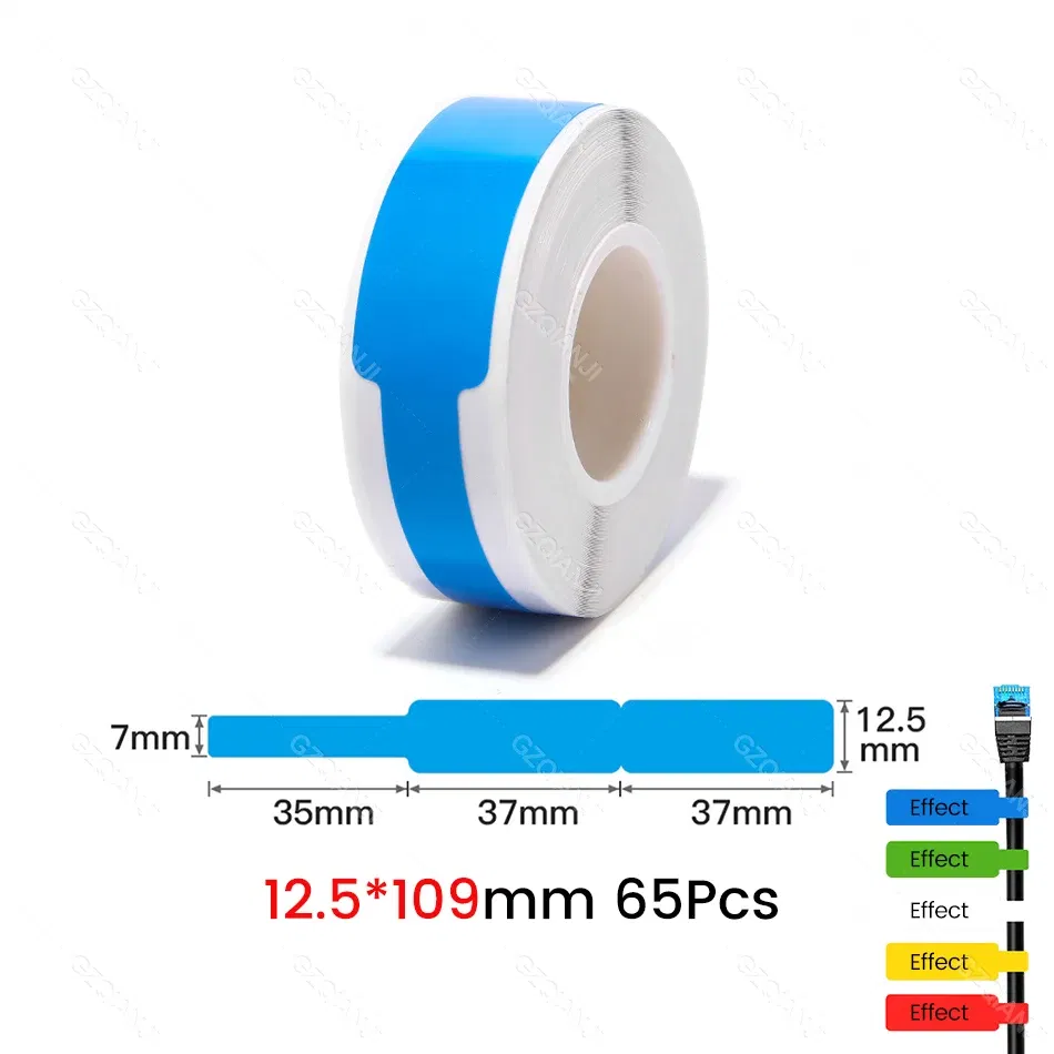 Color: PURPLE - NIIMBOT Sticker Self-adhesive Label Thermal Papers for D11 D101 D110 Mini Printer White Colorful Waterproof Cable Tape Rolls