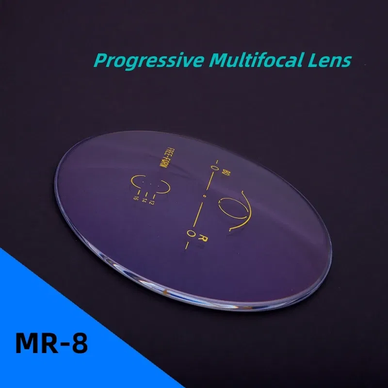 Lenses Color: black, Lens Index: 1.61 - FIRADA MR-8 HMC Anti-scratch Frameless Aspheric Photochromic Anti Blue Light Progressive Multi-focus Optical Prescription Lens