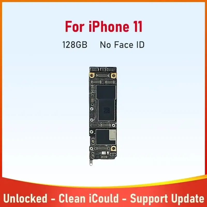 Color: WHITE, Ships From: CHINA - Top Phone Motherboard for iPhone 11 64g 128g 256g Mainboard With Face ID Unlocked Logic Board With Cleaned iCloud Support Update