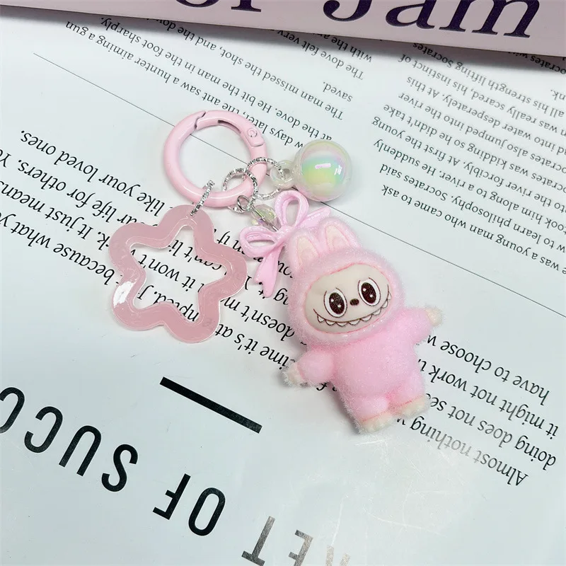 Color: Gold, Ships From: CHINA - Cute flocking anime keychains, charming 3D accessories, car key rings, jewelry, cartoon phone pendants, gifts