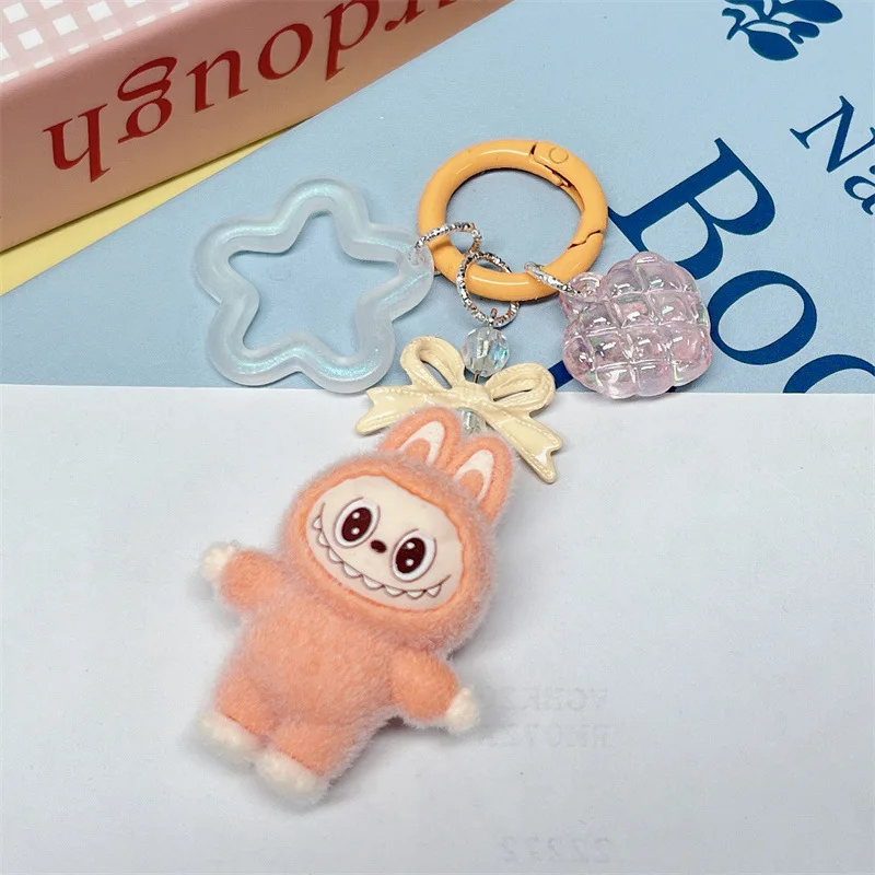 Color: Gold, Ships From: CHINA - Cute flocking anime keychains, charming 3D accessories, car key rings, jewelry, cartoon phone pendants, gifts
