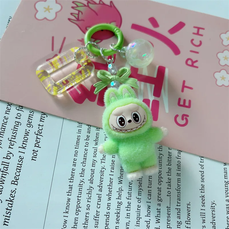 Color: Gold, Ships From: CHINA - Cute flocking anime keychains, charming 3D accessories, car key rings, jewelry, cartoon phone pendants, gifts