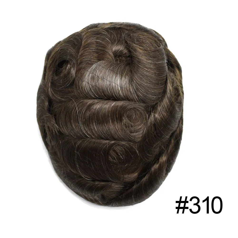 Toupee Color: 310#, Toupee Density: 90%, Length: 6 inches, Ships From: CHINA, Toupee Size: 8x10 - Men Toupee Hair Systems Ultra Thin Skin 0.06MM V-LOOP Capillary Prosthesis Invisible Hairline Real Human HairPieces Hair Units