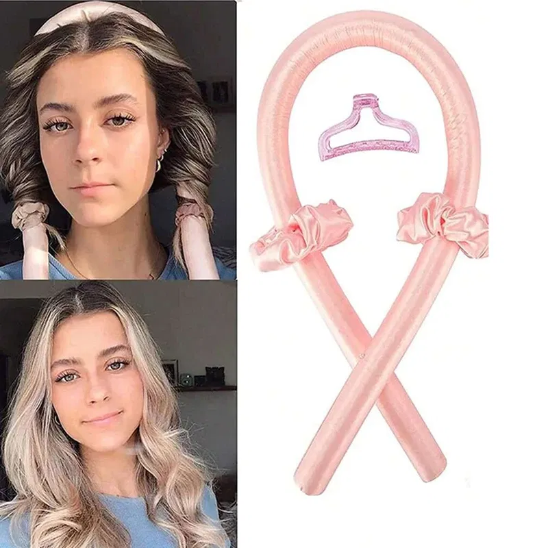 Color: GRAY - 1pc Women Unheated Curling Stick Unheated Curling Head Sleeping Foam Sponge Curler Convenient Practical DIY Hair Tool Accessorie