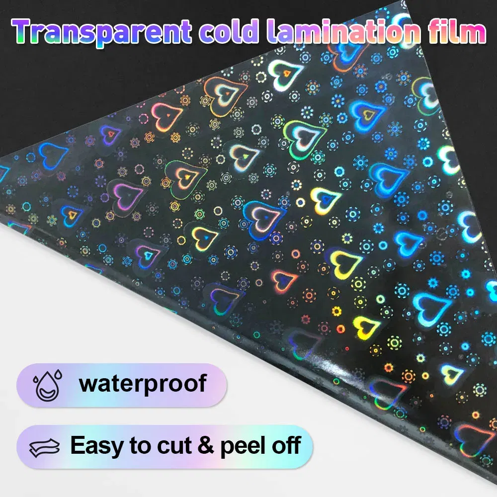 Color: WHITE - 10 Sheets Cold Laminating Film Paper A4 Sheet Self Adhesive Sticker Protect Photo Waterproof Transparent Star Lamination Film