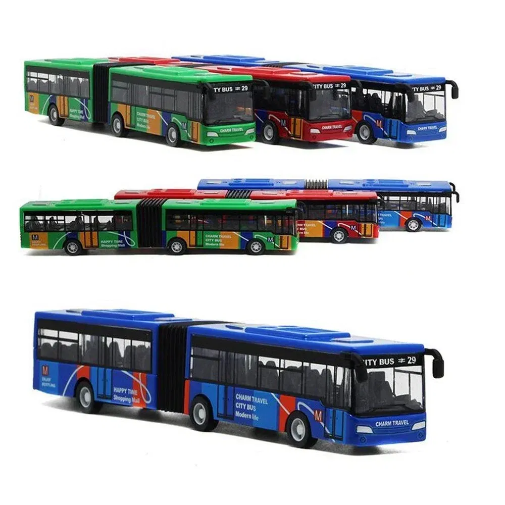 Color: Green, Ships From: CHINA - City Express Bus Double Buses Diecast Vehicles Toys Funny Pull Back Car Children Kids Gifts 1:64 Alloy City Bus Model Vehicles