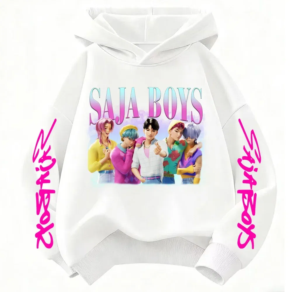 Color: Dark Grey, Kid Size: 4 - k-pop sajaboys Christmas Kpop Witch Hunt Group Autumn/Winter Cartoon Hoodie Set for Boys, Girls & Kids ?»?