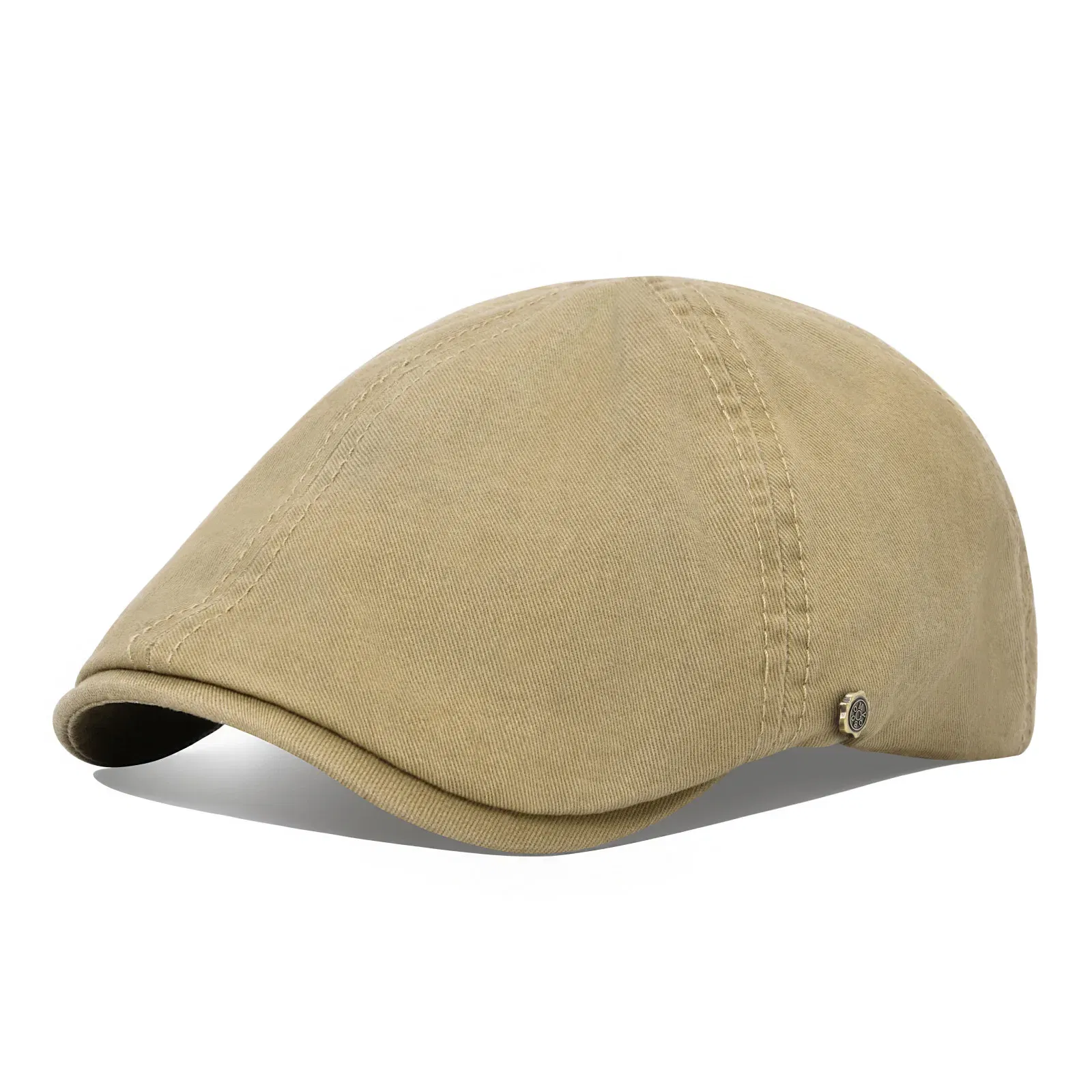 Color: Dark Grey, Hat Size: One Size - VOBOOM 100% Man's Beret Cotton Gatsby Hat Ivy Cap Irish Hunting Newsboy Cap Flat Cap Cabbie Hats Driving Golf Caps