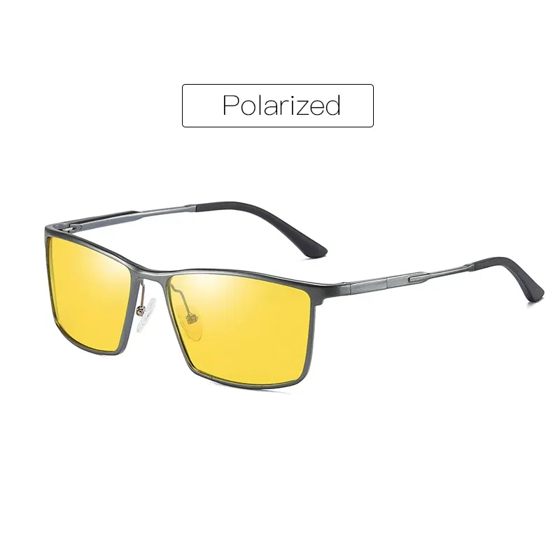 Lenses Color: Blue, Frame Color: Beige - Men's sunglasses myopia with diopter polarized prescription glasses UC400 retro anti-glare driving goggles square black shades