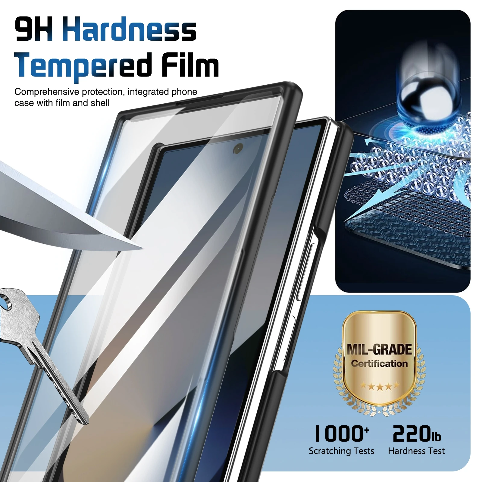 Color: SKY BLUE, Material: Leather - For Samsung Galaxy Z Fold 7 6 5 4 3 Wristband Hinge Lens Holder Phone Case Outer Screen Glass Film Protection Shockproof Cover