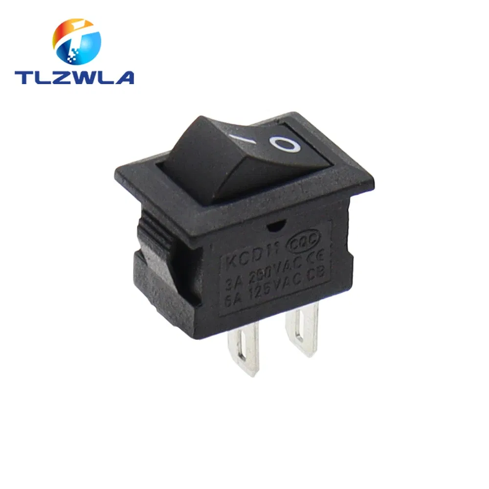 Color: black, Size: 3XL - 5/10PCS KCD11 Rocker Switch 10*15mm Mini Push Button Switch ON-OFF / ON-OFF-ON 2 Pins / 3 Pins 3A 250VAC / 6A 125VAC 10x15mm