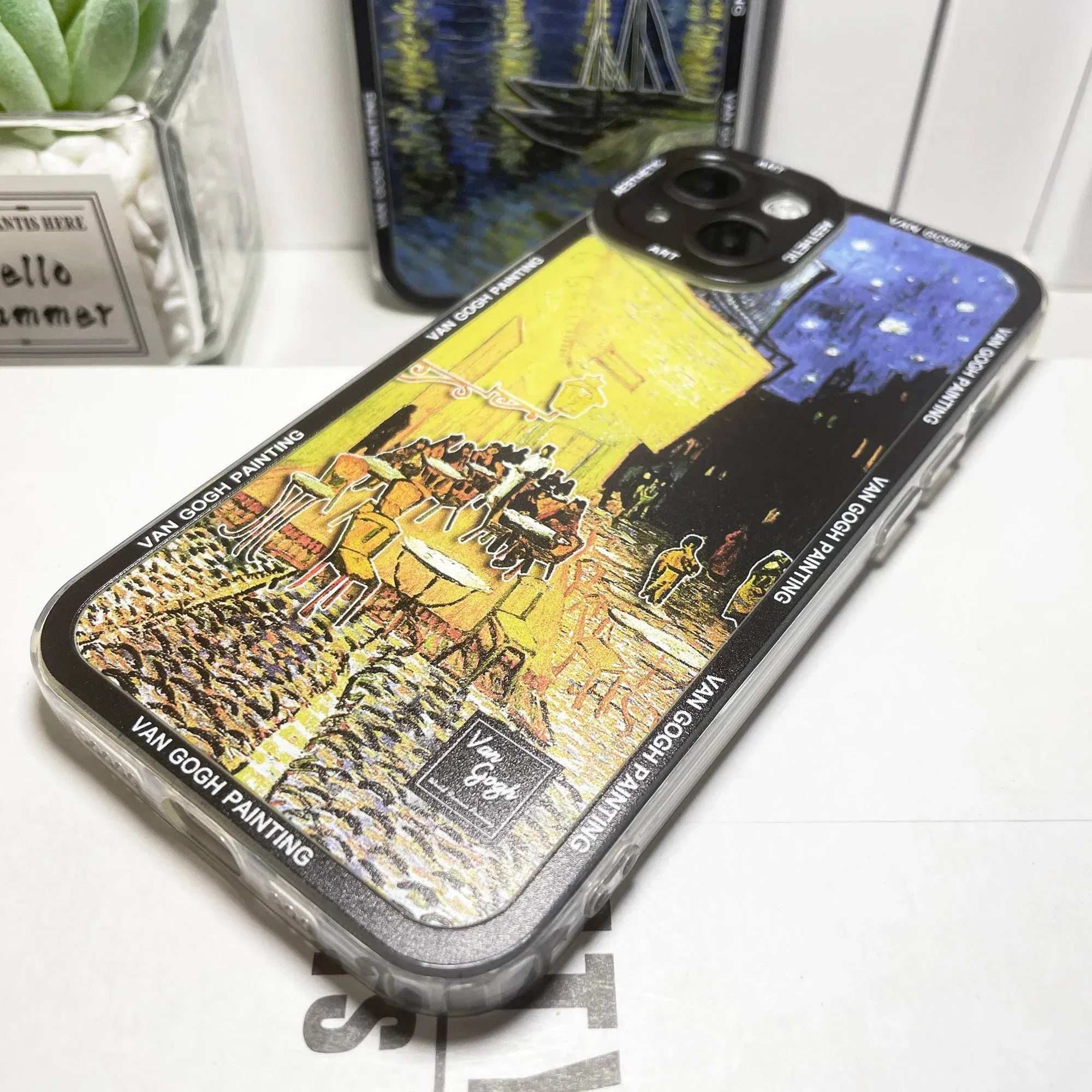 Color: Clear, Material: Acrylic - Van Gogh Art Aesthetic Phone Case For iPhone 16 15 14 13 12 11 Pro Max Mini XS X XR SE 8 7 Plus Sunflowers The Starry Night