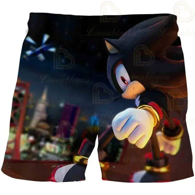 Color: Silver, Kid Size: 6 - New Anime Kids Sonic Shorts Fashion Boys Girls Clothes Harajuku Cute Baby Cartoon Casual Summer Boy Boy Beach Pants