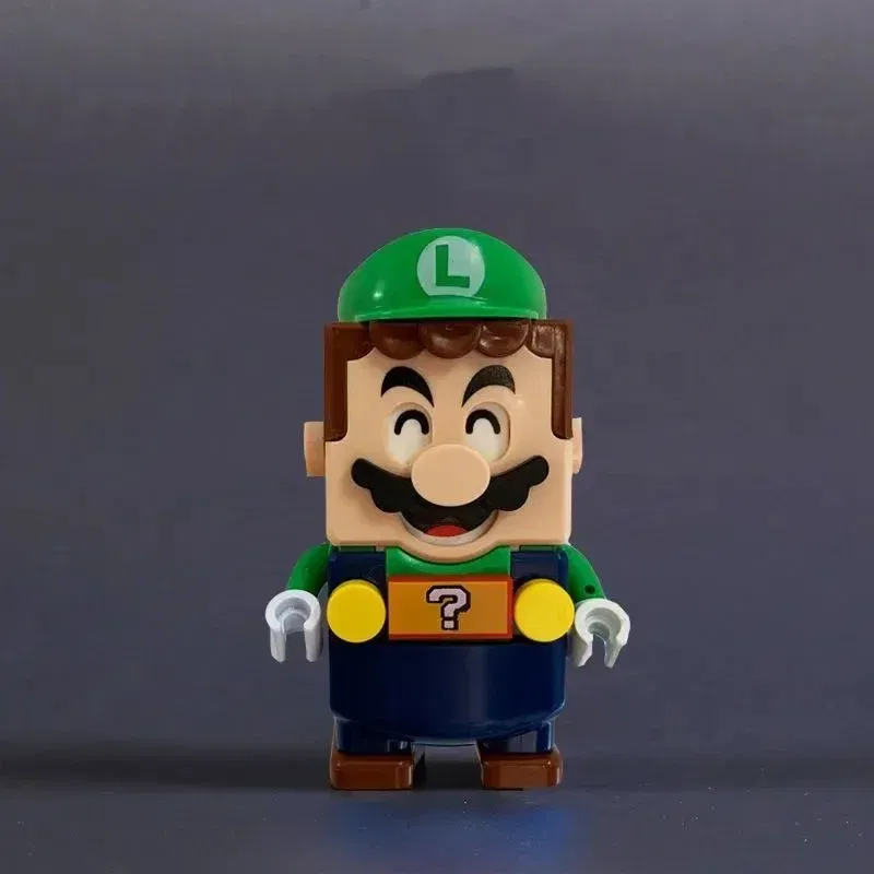 Color: BROWN - New Super Mario Bros Blocks Luigi Mini Buliding Blocks Action Toy Figures Assembly Toys Dolls Children Birthday Gifts