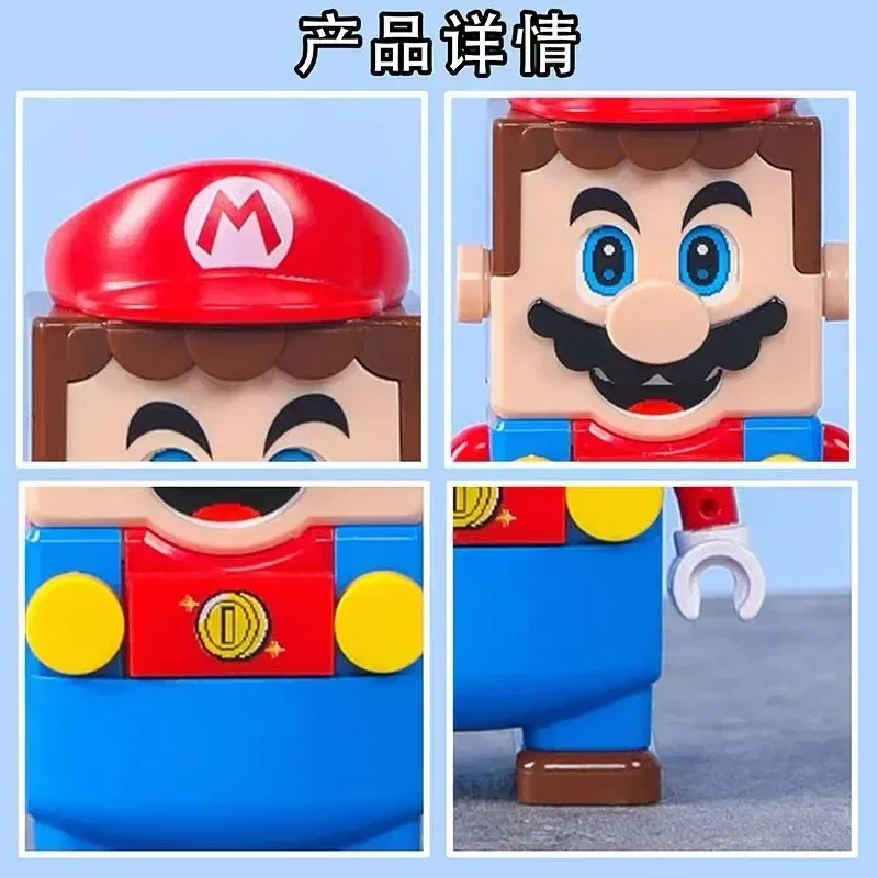 Color: BROWN - New Super Mario Bros Blocks Luigi Mini Buliding Blocks Action Toy Figures Assembly Toys Dolls Children Birthday Gifts
