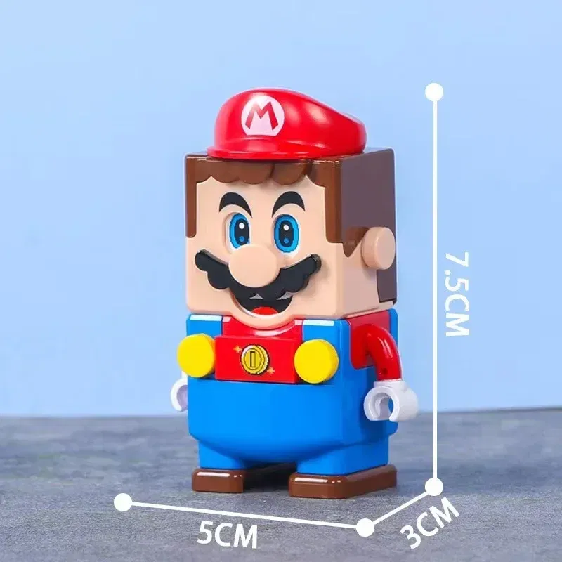 Color: BROWN - New Super Mario Bros Blocks Luigi Mini Buliding Blocks Action Toy Figures Assembly Toys Dolls Children Birthday Gifts