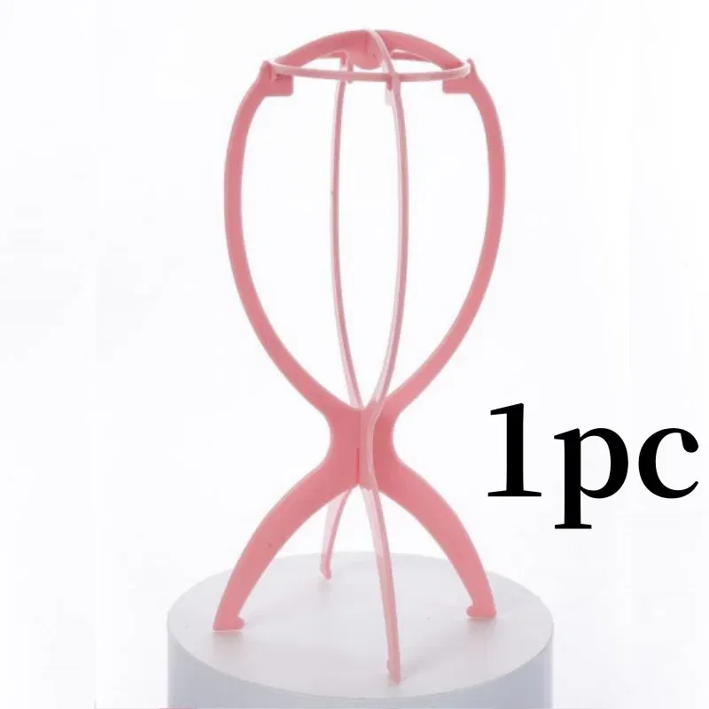 Color: Orange - 10pcs Wig Stand Durable Easy Assembly Wig Cap Holder Portable Plastic Hair Hat Displaying Stand Ideal for Home Salon Travel Use