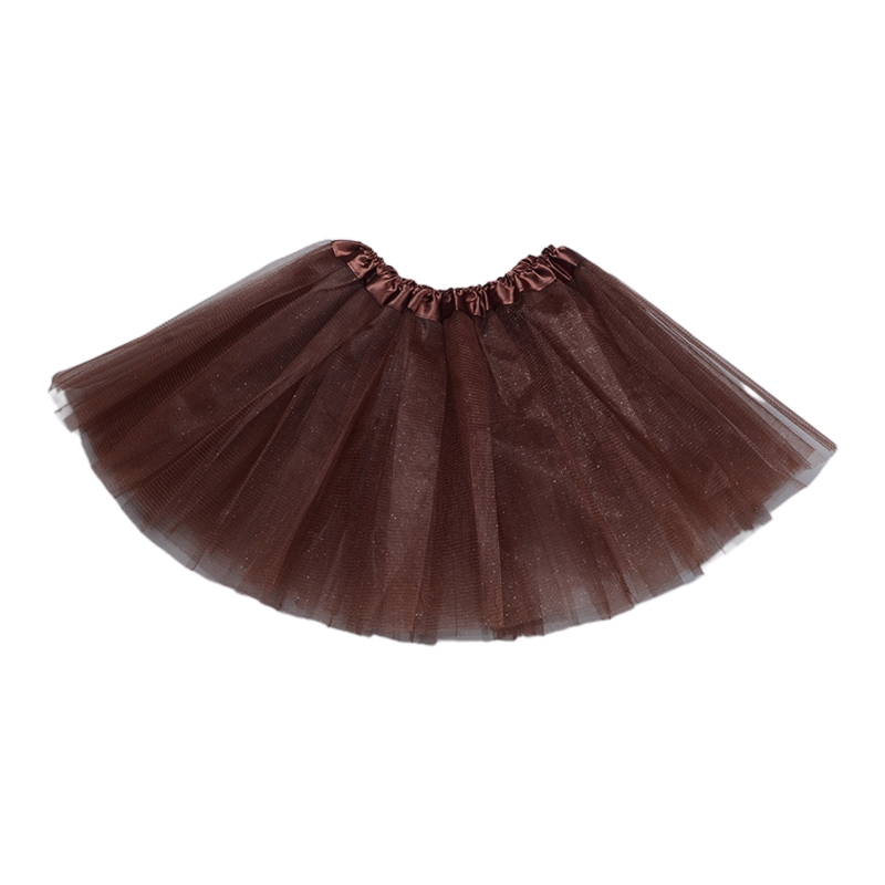 Color: Ivory - Children Kids Girls Ballet Skirts Elastic Mesh Tutu Ballerina Dress Gymnastics Dancing Skirt Princess Pettiskirts