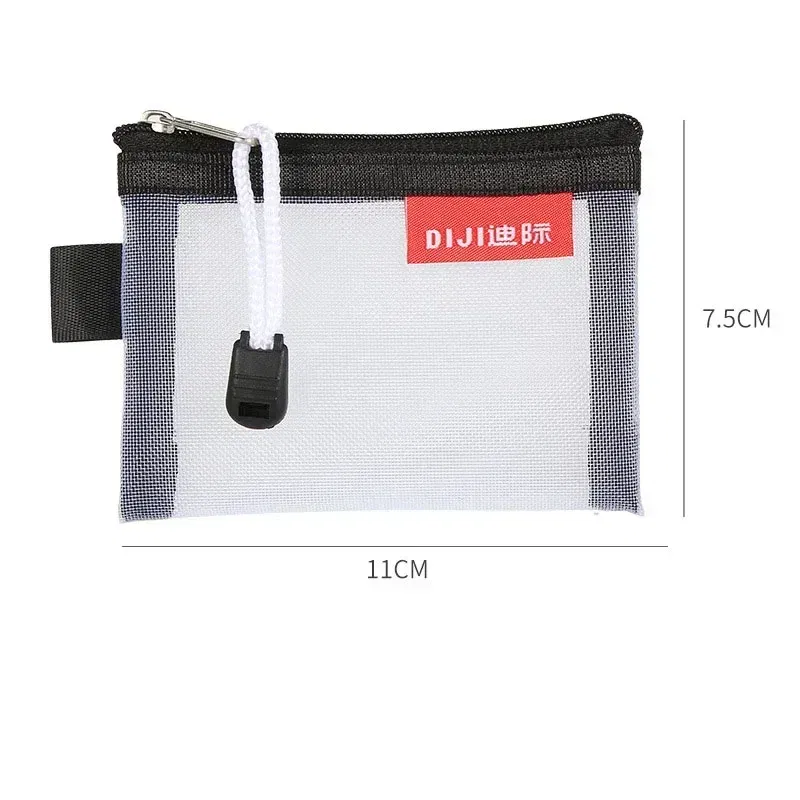 Color: PURPLE - Mini Mesh Coin Bags Money Earphone Data Line Storage Bags Bus ID Credit Card Holder Zipper Pouch Traveling Small Coin Wallet