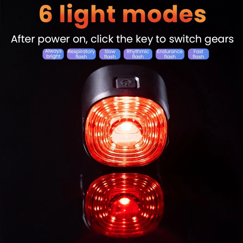 Color: WHITE - New Bicycle Smart Brake Tail Light MTB Road Bike Auto Brake Sensing Light SB Rechargeable IPX6 Waterproof LED Warning Rear Lamp