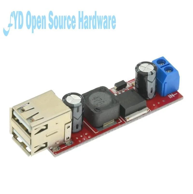 Color: Bright Yellow, Ships From: CHINA - LM2596 Dual USB Output 9V / 12V / 24V / 36V Car Charger Switch 5V DC-DC Power Supply Module 3A Buck Regulator Converter