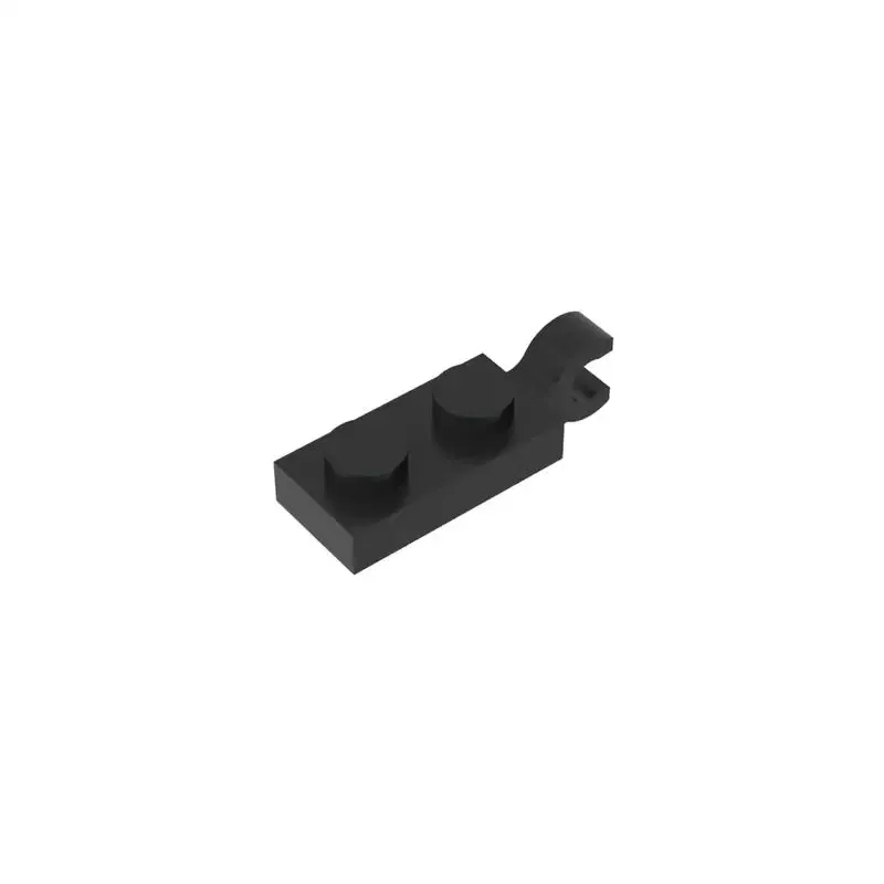 Color: Dark Grey - Gobricks 10PCS Bricks PLATE 2X1 W/HOLDER VERTICAL Compatible with 63868 children's toys Assembles Building Blocks Technical 2022