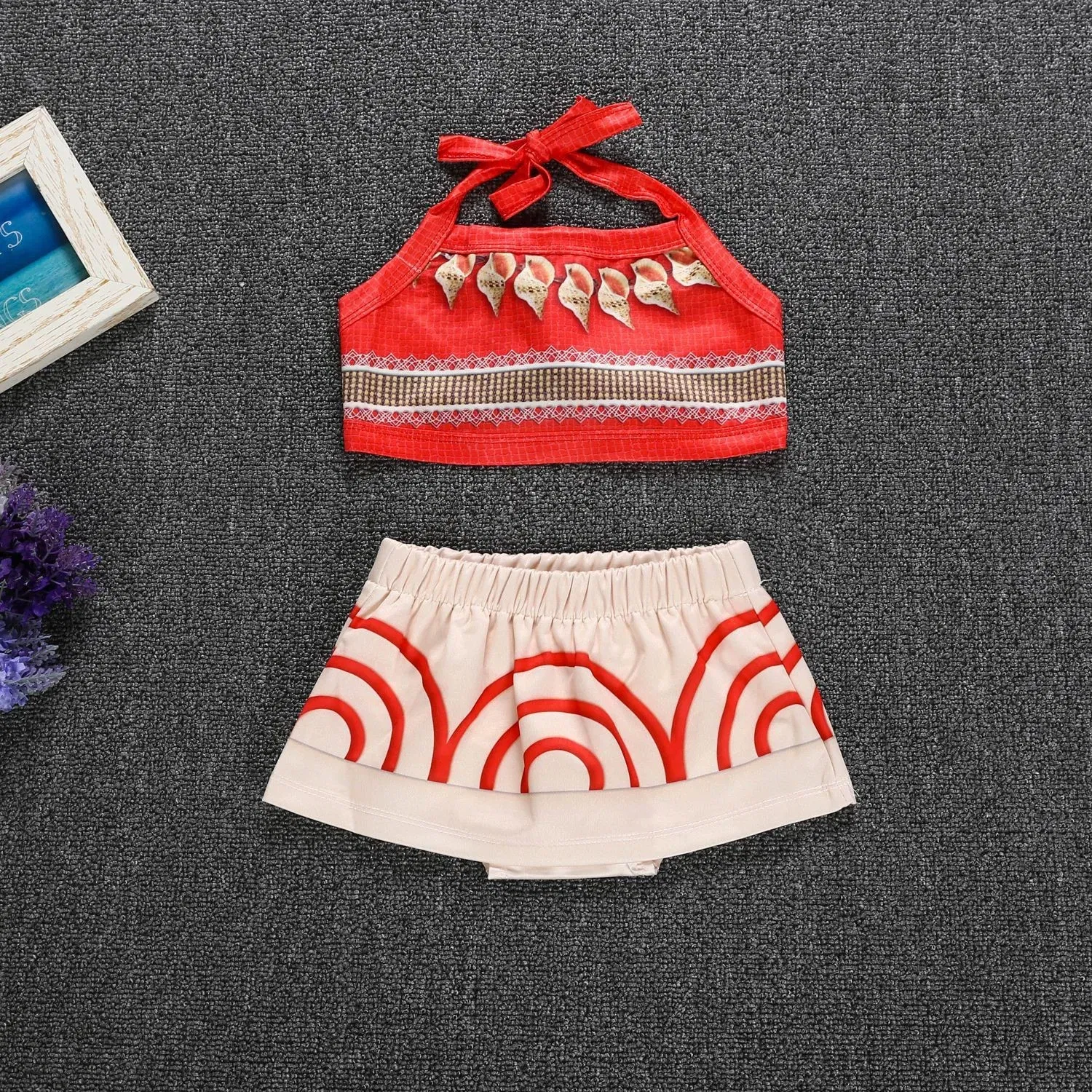 Color: Blue, Kid Size: 4T - Little Girls Dress up Moana Baby Kids Two Pieces Set Top +Pants Infant Vaiana Role Play Festival Princess Costume Casual Clothes
