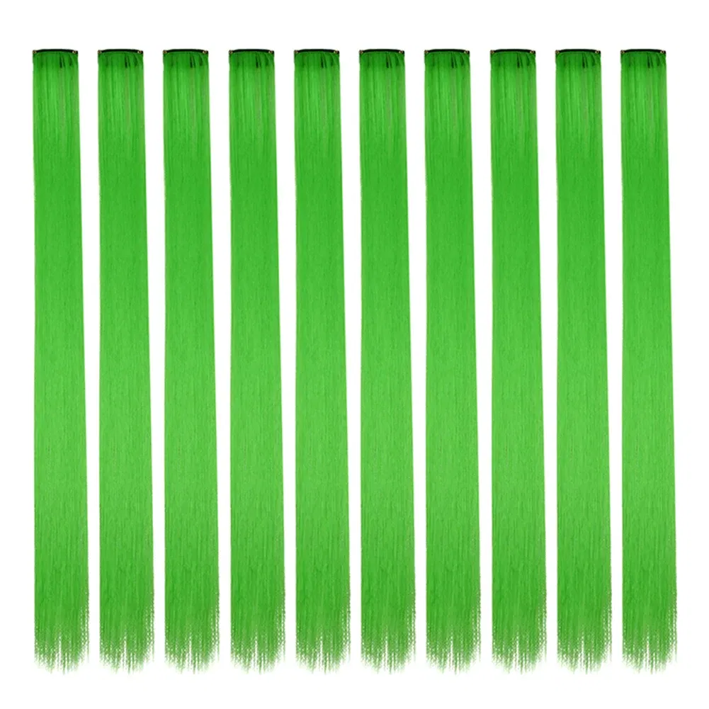 Color: 1B/27HL, Stretched Length: 22inches, Ships From: CHINA - Synthetic 10 Pcs Straight Hair Extensions Clip in Hairpieces 22 Inch Hightlight Colorful Hair for Women Party Cosplay Gifts