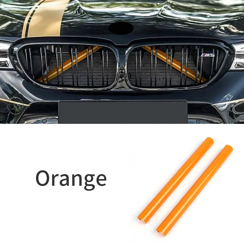 Color Name: WHITE - For BMW 5 6 7 Series F10 F11 F12 F13 F18 F01 F02 F03 F04 F06 F07 X1 F48 X2 F39 Car Front Grille Trim Strips Cover Accessories