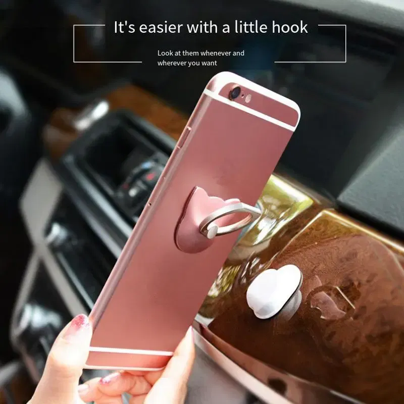 Color: black, Ships From: CHINA - Cat Finger Ring Mobile Phone Holder 360 Degree Rotating Socket Round Smartphone Cell Car Mount Stand Support Accessories