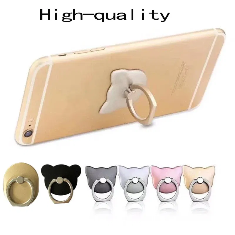 Color: black, Ships From: CHINA - Cat Finger Ring Mobile Phone Holder 360 Degree Rotating Socket Round Smartphone Cell Car Mount Stand Support Accessories