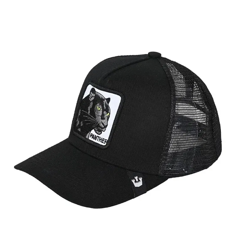 Color: CAMOUFLAGE - Baseball Caps Men Women Snapback Hip Hop Cap With Fashion Animals Embroidery Summer Breathable Mesh Trucker Caps Streetwear Bone