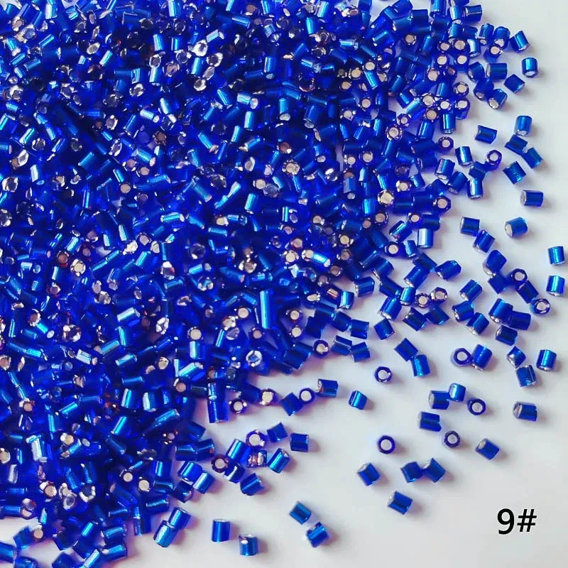 Color: Pink, Item Diameter: 2mm - 2mm Glass Seed Loose Beads Silver Color Inner Long Tube Charms DIY Craft Bracelet Jewelry Making Supplies Necklace Accessories