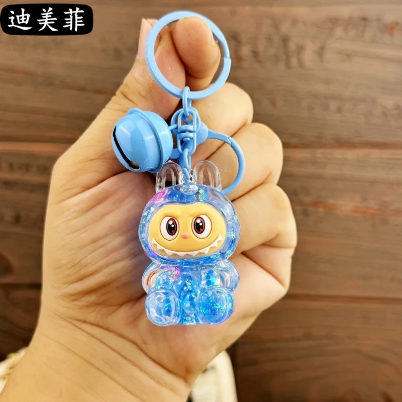 Color: green, Ships From: CHINA - Creative keychain oil series doll quicksand bottle small pendant gift decoration