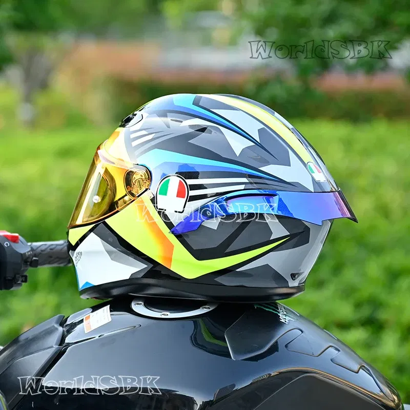 Color: Brown - Motorcycle Helmet Rear Spoiler Replacement for AGV K6 Tail Parts & Accessories