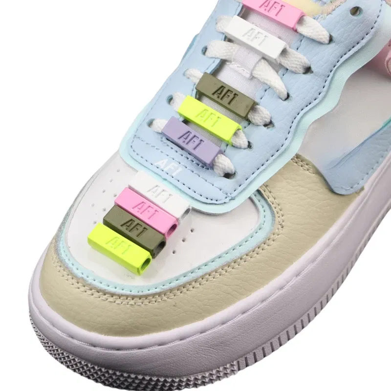 Color: Beige, Ships From: CHINA - 2pcs/pair Shoelace Buckle Metal Shoelaces AF1 Shoelaces Buckle Accessories Metal Lace Lock DIY Sneaker Kits Metal Lace Buckle