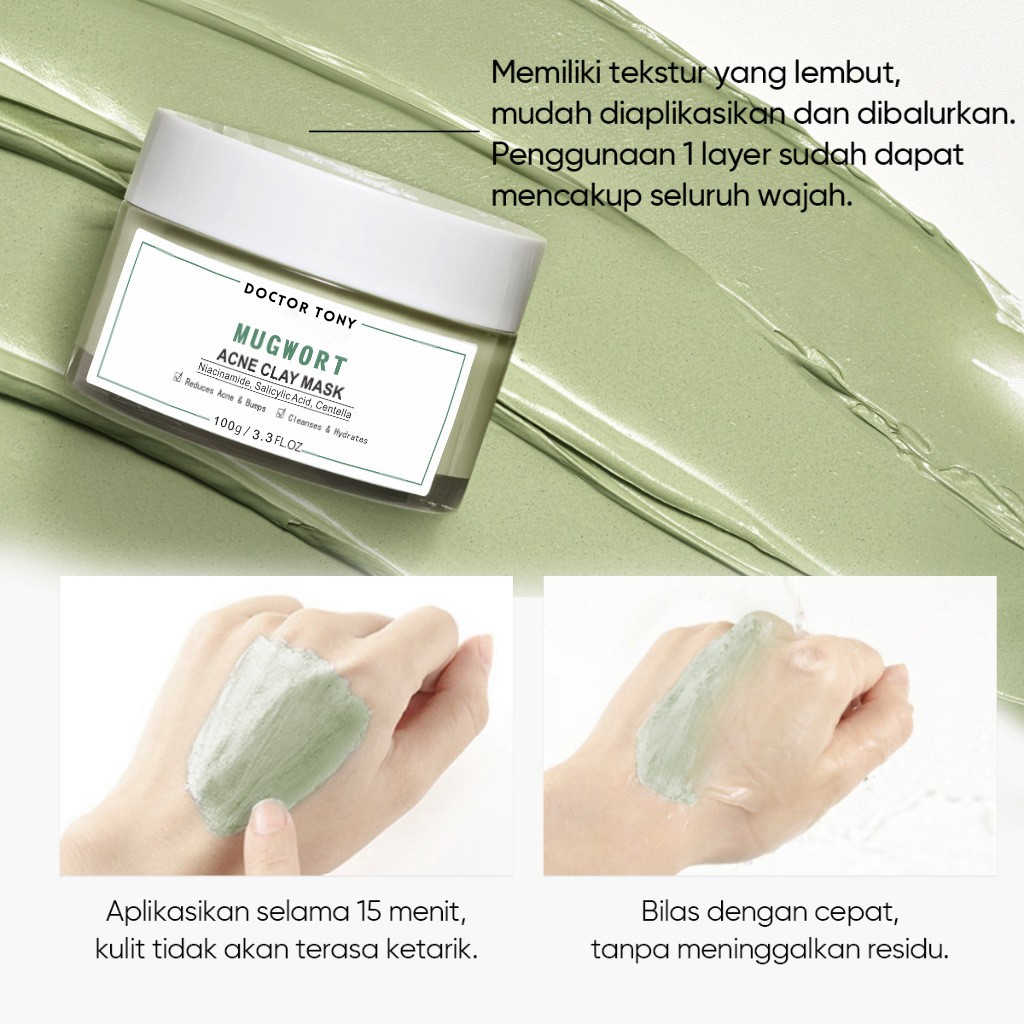 Wormwood Clay Mask Skin Care Products Anti-acne