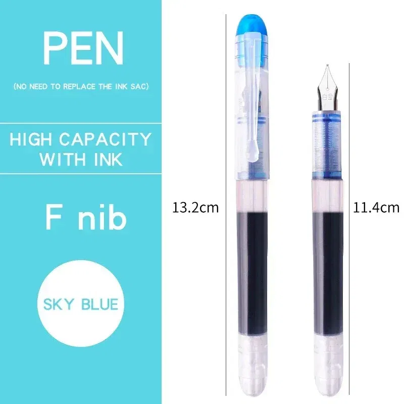 Color: Pink - 0.5mm F /0.38mm EF Extra Fine Nib Disposable Classic Fountain Pens For Writing For Student Office Painting & Creative Projects