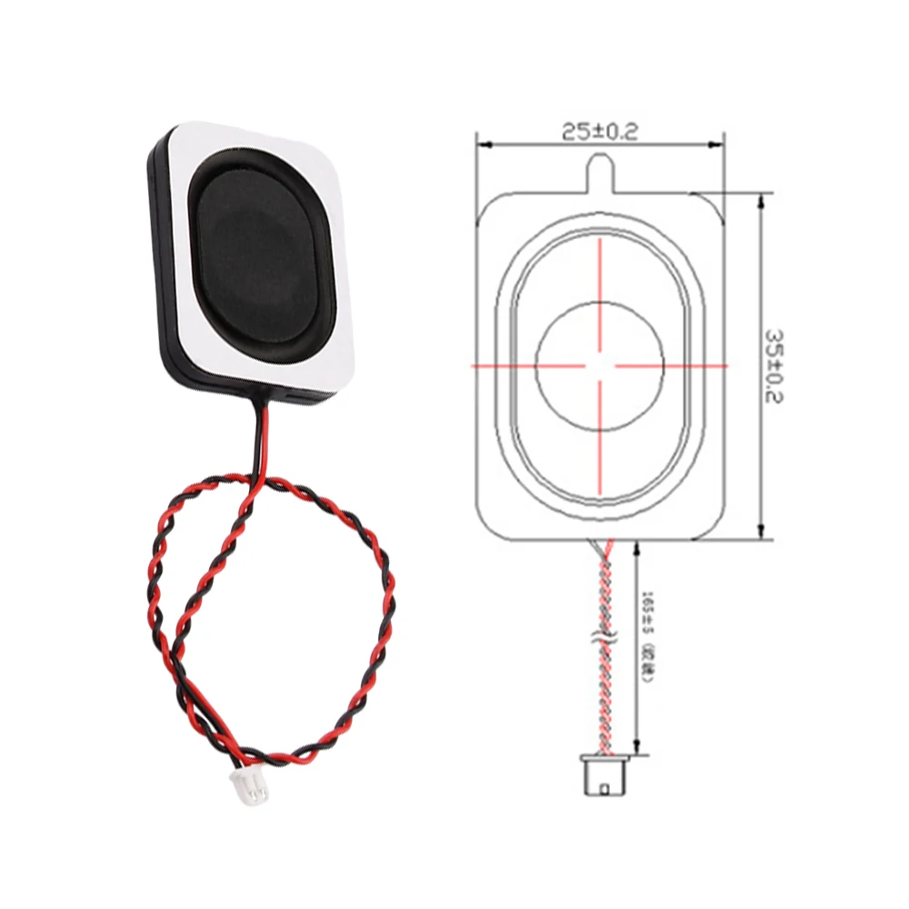 Color: Khaki - 3525 Plastic Inner Magnetic Cavity Speaker, 8 Ohms/4 Ohms, 2 Watts, 3W Full Frequency BOX Speaker For Arduino Active Components