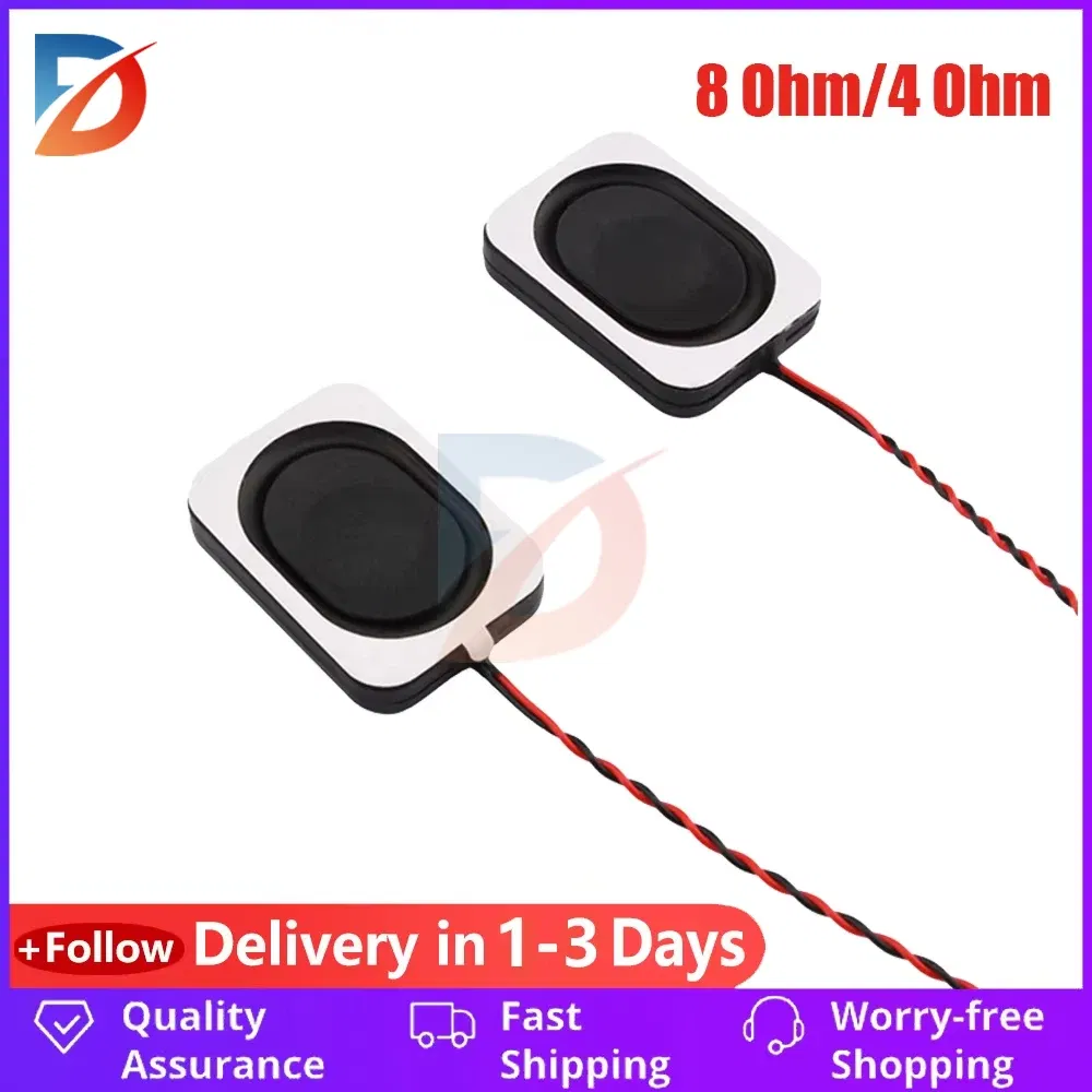 Color: Khaki - 3525 Plastic Inner Magnetic Cavity Speaker, 8 Ohms/4 Ohms, 2 Watts, 3W Full Frequency BOX Speaker For Arduino Active Components