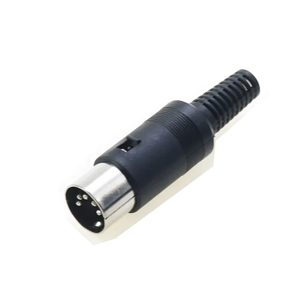 Color: Lavender - 5pcs 3P 4P 5P 6P 7P 8Pin DIN Male/Female Plug Jack with Plastic Handle Keyboard Cable Connector Adapter PS2