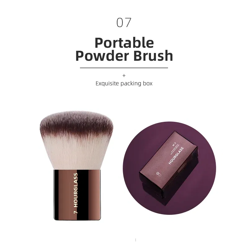 Handle Color: Pink - Hourglass Makeup Brushes Powder Foundation Concealer Blusher Bronzer Eye Shadow Eyebrow Eyeliner Sculpting Brush