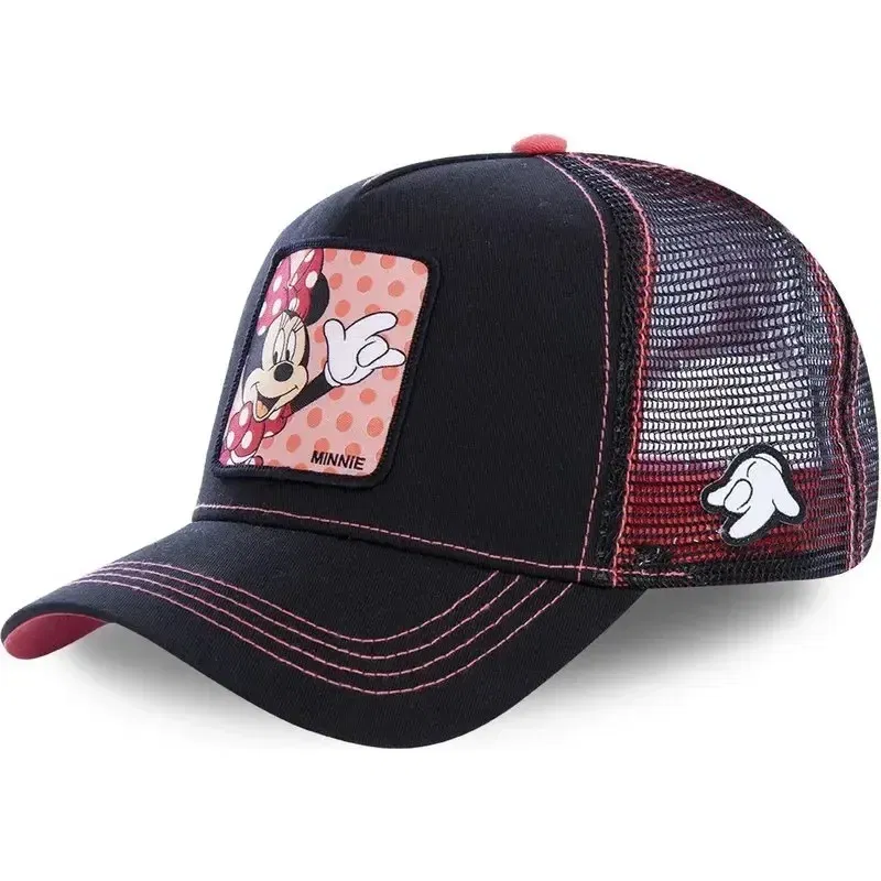Color: Fluorescent Green, Size: Adjustable - Hot Sale Unisex Anime Cartoon Cap Disney Embroidery Baseball Cap Men Women Trucker Hat