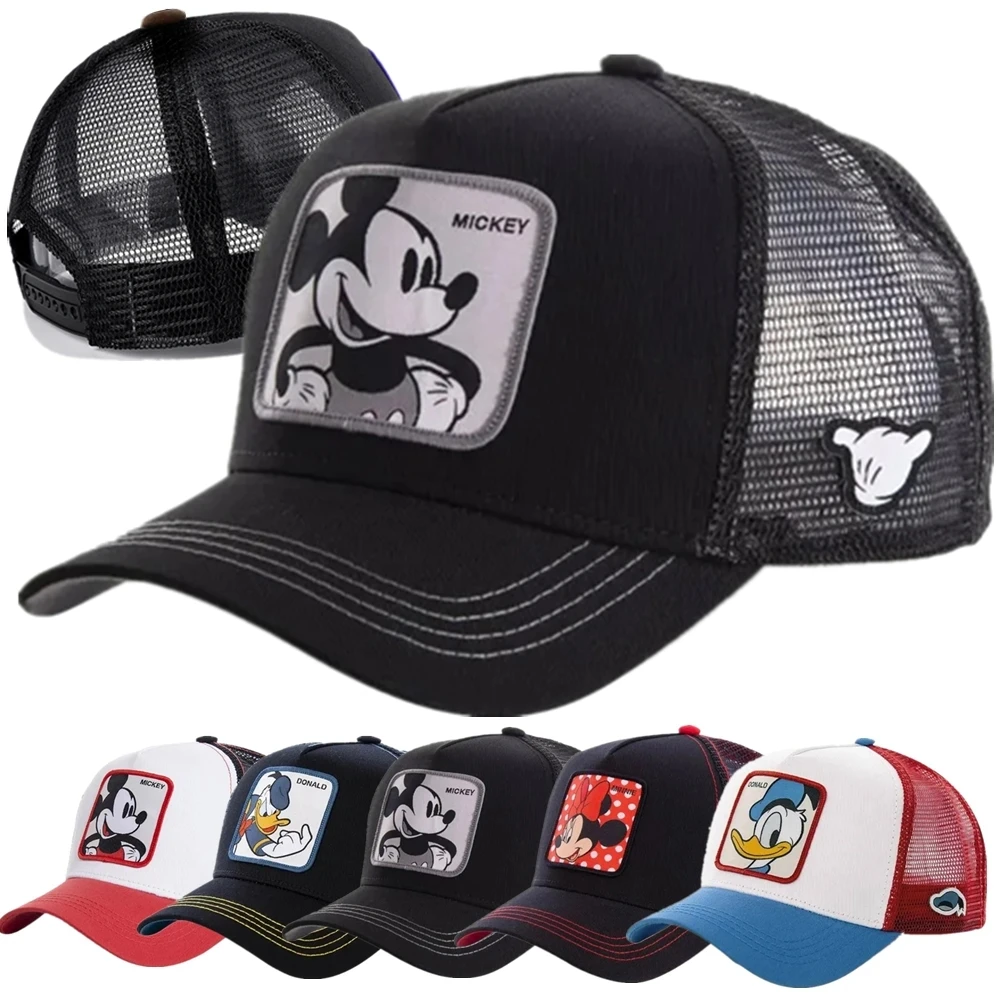 Color: Fluorescent Green, Size: Adjustable - Hot Sale Unisex Anime Cartoon Cap Disney Embroidery Baseball Cap Men Women Trucker Hat