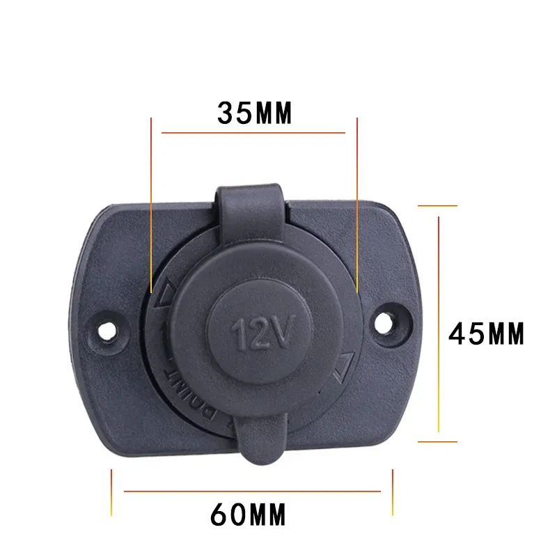 Color Name: GRAY - 1 2 3 Holes Panel 12V Waterproof Cigarette Lighter Socket Power Outlet Replacement DIY Kit for Car Boat ATV RV Truck