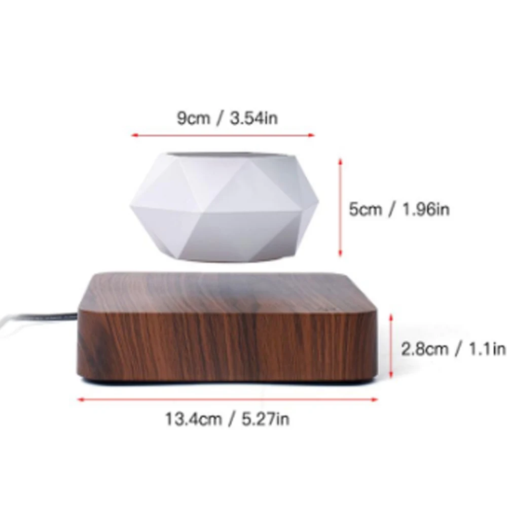 Color: Black, Sheet Size: Medium - Levitating Air Bonsai Pot Rotation Flower Pot Planters Magnetic Suspension Floating Pot Potted Plant Home Without Plants