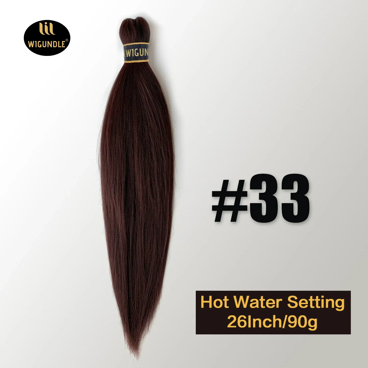 Color: FS1B/99J, Stretched Length: 26inches, Bulk Buy: 3Pcs/Lot - Kanekalon 26inch Hot Water Set Pre Stretched Jumbo Braiding Hair Box Twist Braids Synthetic Hair Extensions For Women Soft Yaki