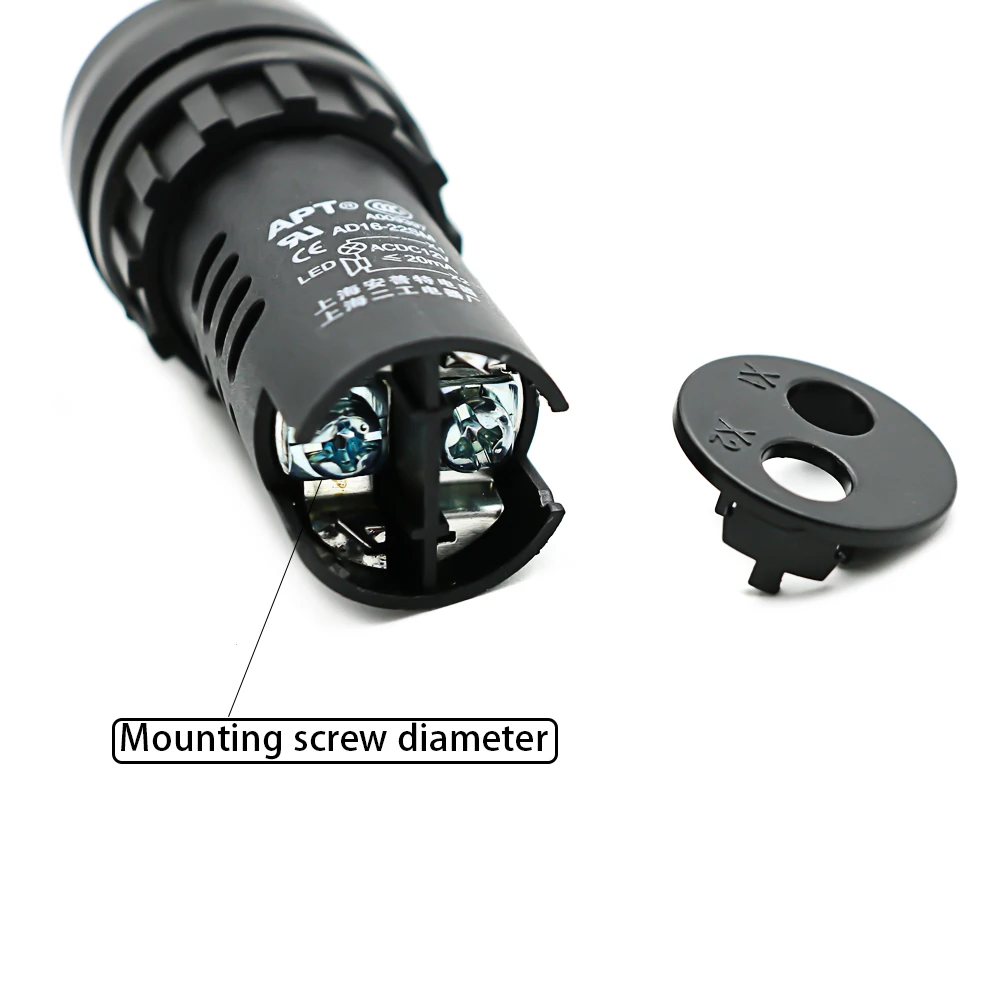 Color: Black - AD16-22SM 22mm Panel Diameter AC 12V 24V 110V 220V Flash Signal Light Red LED Active Buzzer Beep Alarm Indicator Green Yellow