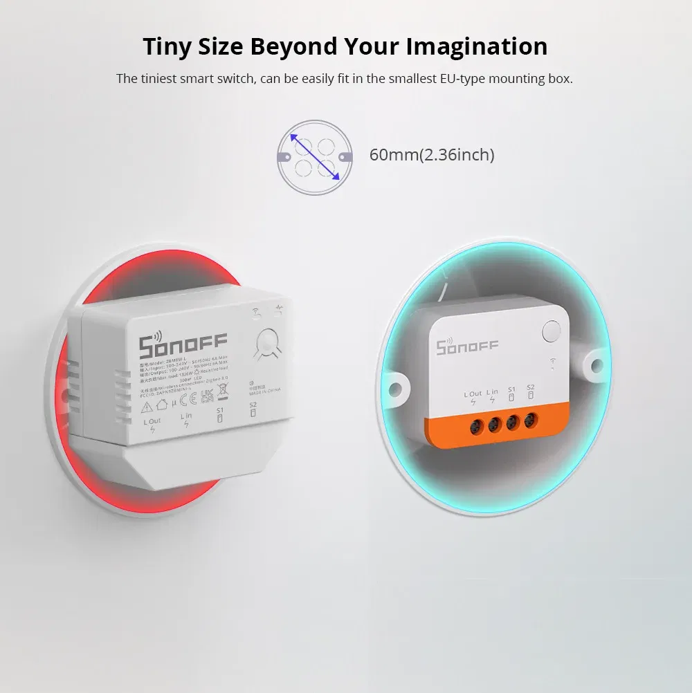 Bundle: Bundle6, Ships From: CHINA - SONOFF ZBMINI L2 Extreme ZigBee Smart Switch No Neutral Wire Required DIY Two-Way Control with Zigbee Hubs Bridge Alexa Google